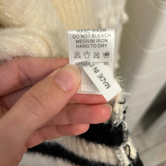 Allie Rose Soft Cardigan cream with black detail size L - Picture 4 of 6